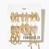 Rhinestone Hoop Earring Set