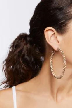 Rhinestone Hoop Earrings