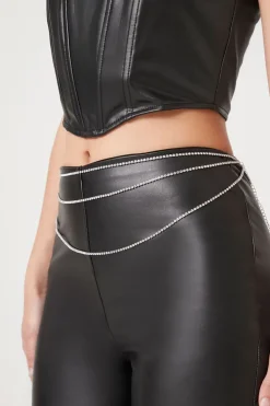 Rhinestone Layered Belly Chain