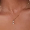 Rhinestone Letter Pendant Necklace