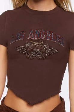 Rhinestone Los Angeles Graphic Baby Tee