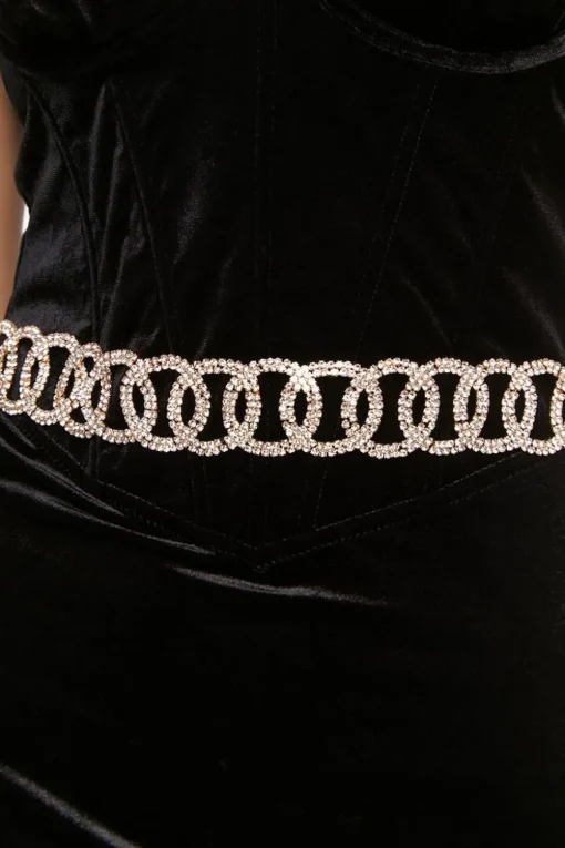 Rhinestone O-Ring Belt