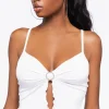 Rhinestone O-Ring Cropped Cami