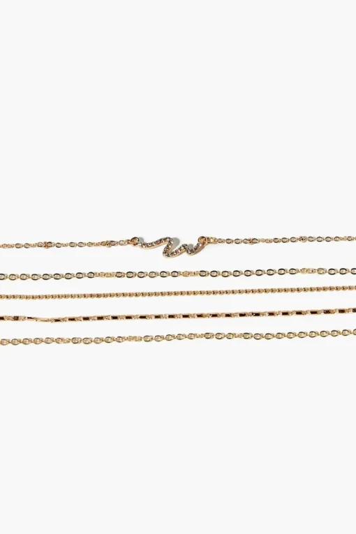Rhinestone Snake Charm Bracelet Set