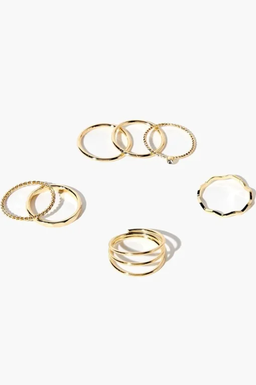 Rhinestone Thin Ring Set