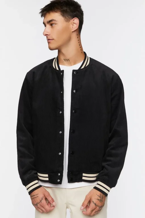 Ribbed Bomber Jacket