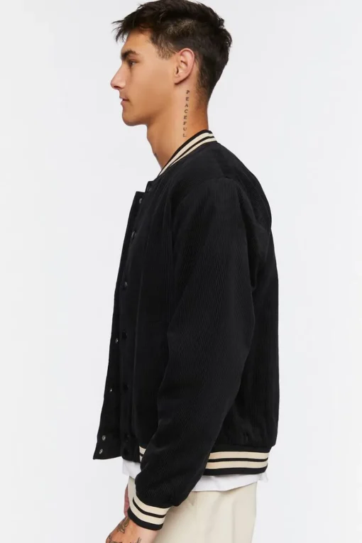Ribbed Bomber Jacket