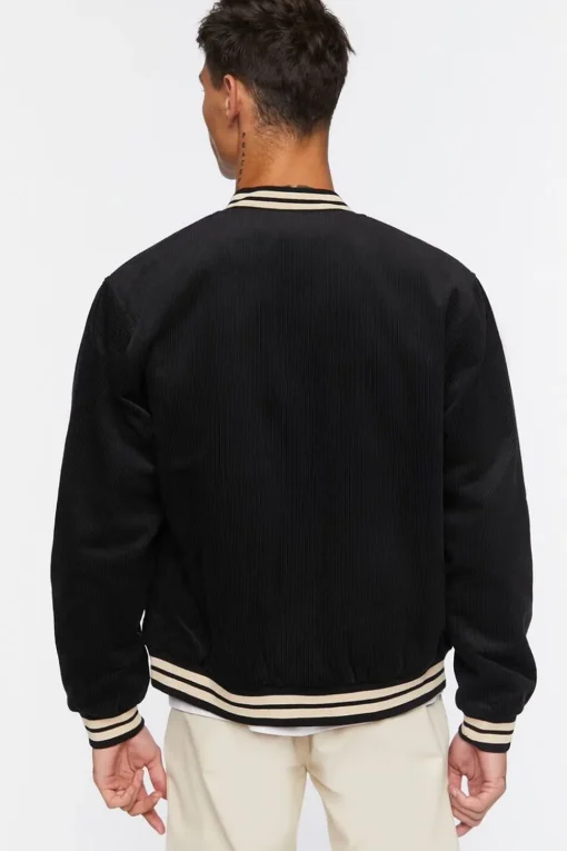 Ribbed Bomber Jacket