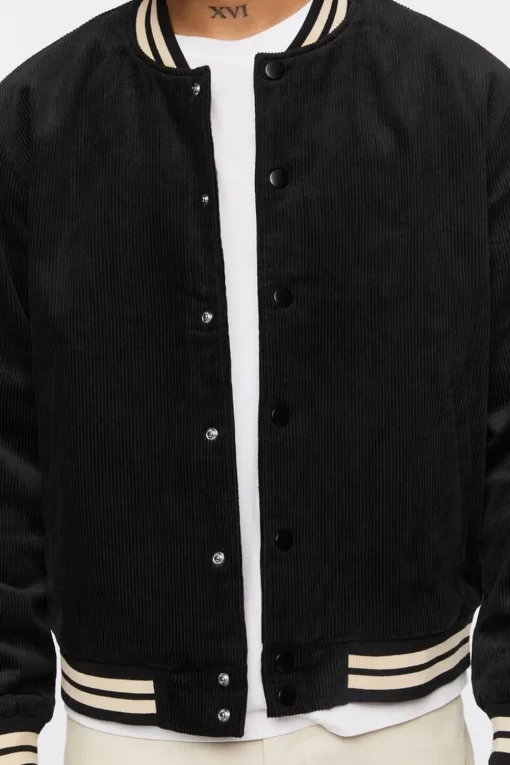 Ribbed Bomber Jacket