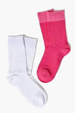 Ribbed Crew Sock Set - 2 Pack