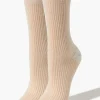 Ribbed Crew Socks