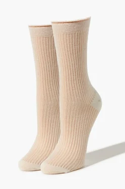 Ribbed Crew Socks