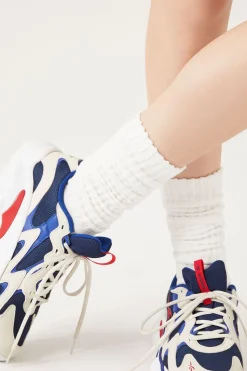 Ribbed Crew Socks