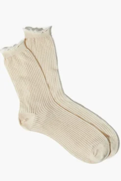 Ribbed Crew Socks
