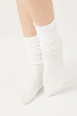 Ribbed Crew Socks