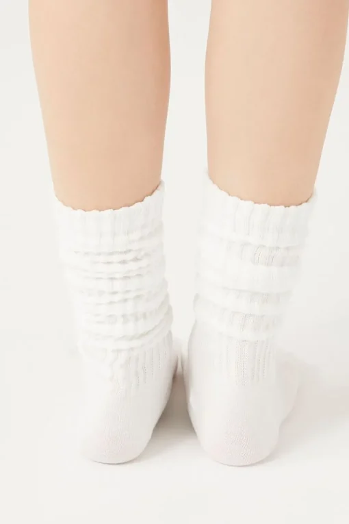 Ribbed Crew Socks