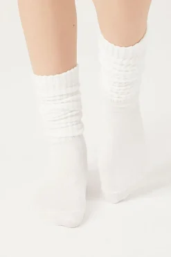 Ribbed Crew Socks