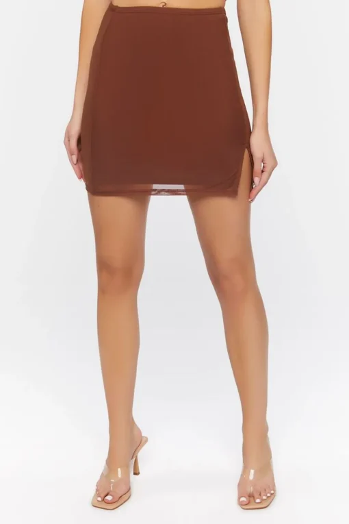 Ribbed Cropped Tee & Mini Skirt Set