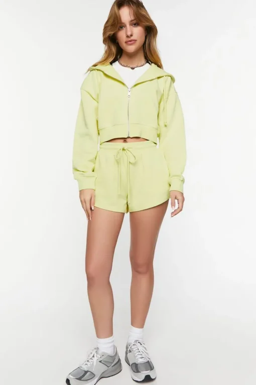 Ribbed Drawstring Shorts