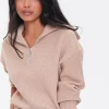 Ribbed Half-Zip Sweater