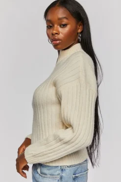 Ribbed Half-Zip Sweater