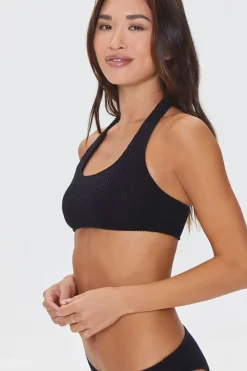 Ribbed Halter Bikini Top