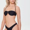 Ribbed High-Leg Bikini Bottoms