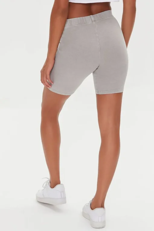 Ribbed High-Rise Biker Shorts