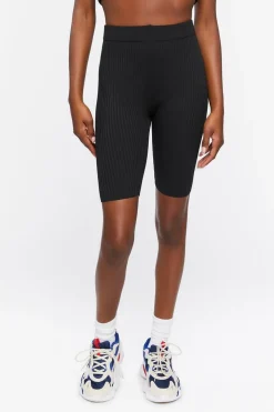 Ribbed Knit Biker Shorts