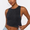 Ribbed Knit Cropped Tank Top