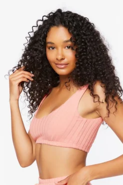 Ribbed Knit Lounge Crop Top