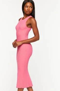 Ribbed Knit Midi Tank Dress