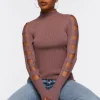Ribbed Ladder Cutout Sweater