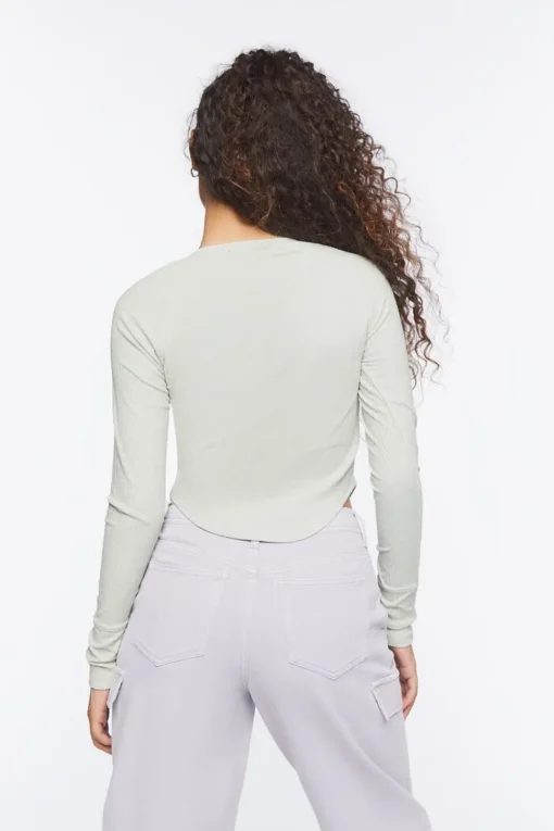 Ribbed Long-Sleeve Top