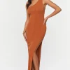 Ribbed One-Shoulder Maxi Dress