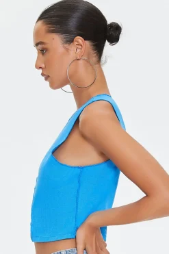 Ribbed O-Ring Cropped Tank Top