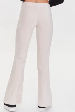 Ribbed Pull-Ring Flare Pants