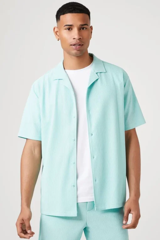 Ribbed Short-Sleeve Shirt