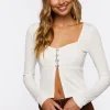 Ribbed Split-Hem Crop Top