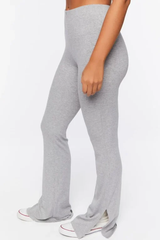 Ribbed Straight-Leg Pants