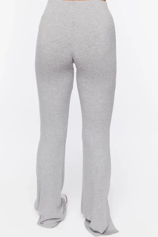 Ribbed Straight-Leg Pants