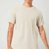 Ribbed Textured Melange Tee