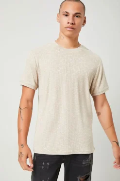 Ribbed Textured Melange Tee