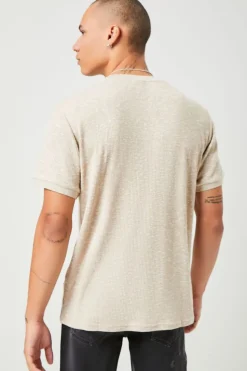 Ribbed Textured Melange Tee