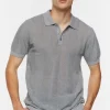 Ribbed Textured Polo Shirt