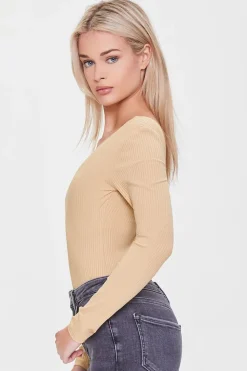 Ribbed V-Neck Bodysuit