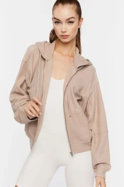 Ribbed Zip-Up Hoodie