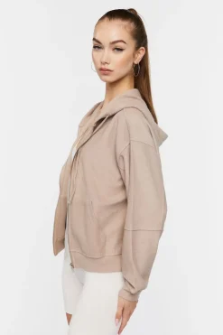 Ribbed Zip-Up Hoodie