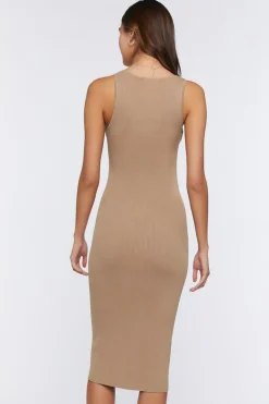 Rib-Knit Bodycon Midi Dress