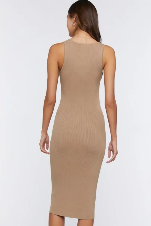 Rib-Knit Bodycon Midi Dress